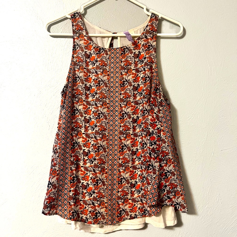 Beautiful floral tank top purchased at Francesca’s!